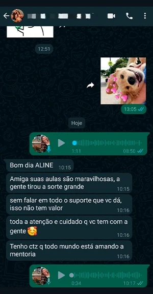 Depoimento de aluna